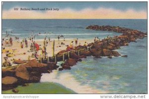 New Jersey Bathing Beach And Rock Jetty 1947