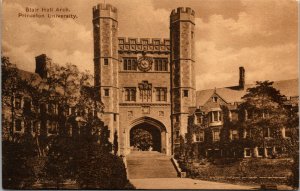 Vtg 1910s Blair Hall Arch Princeton University New Jersey NJ Postcard