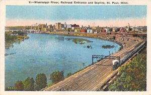 Mississippi River Railroad Entrance - St. Paul, Minnesota MN  