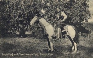 Eagle Chief & Steed Pawnee Chief Pawnee, Oklahoma, USA Indian 1916 close to p...