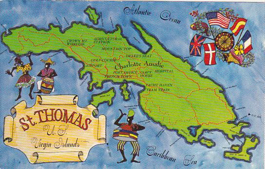 Map Of St Thomas U S Virgin Islands