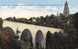 Cabrillo Bridge and California Tower Balboa Park San Diego California  