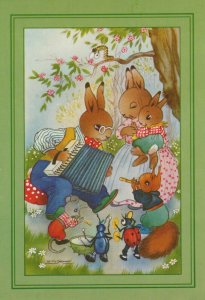 Children Postcard - Children's Animal Illustrations - Bunny Rabbits RR7700