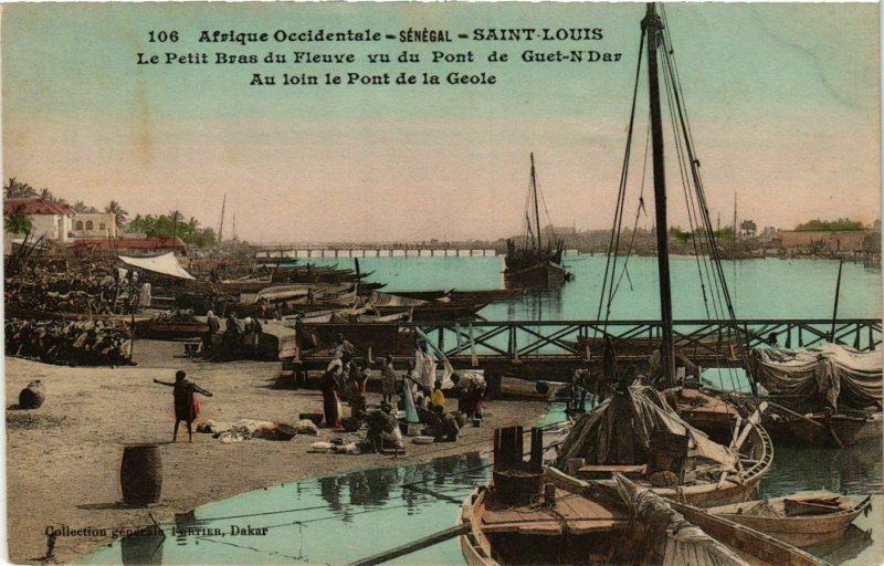 CPA AK Fortier 106 Saint Louis- Le Petit Bras du Fleuve SENEGAL (812172)