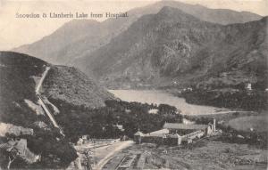 WALES UK~SNOWDON & LLANBERIS LAKE FROM HOSPITAL PHOTO POSTCARD