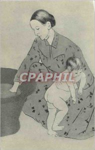 Old Postcard Mary Cassatt Bath