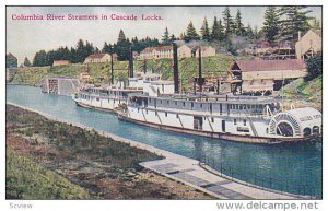 Columbia River Steamers in Cascade Locks,   Oregon,  00-10s