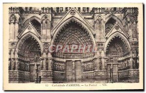 Old Postcard Amiens Portal
