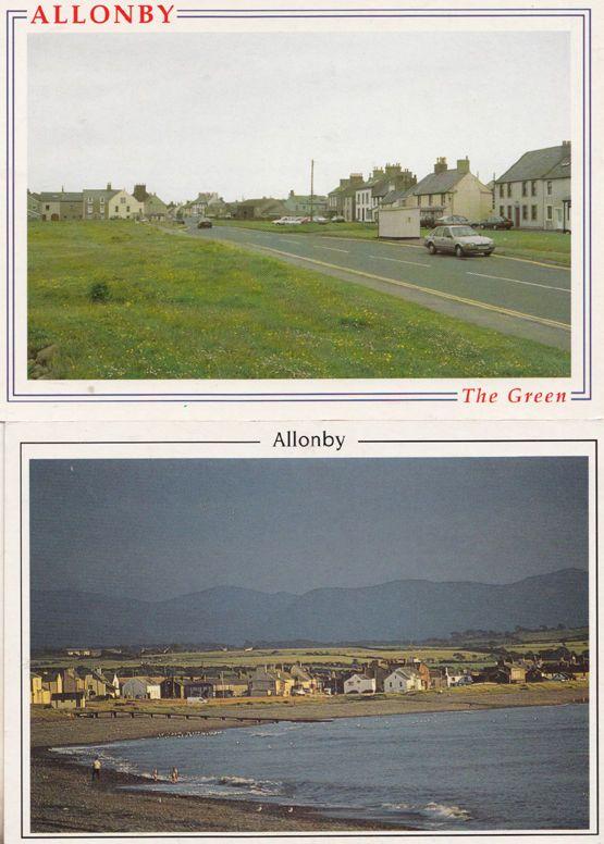 Allonby Green River Cumbria 2x Postcard s