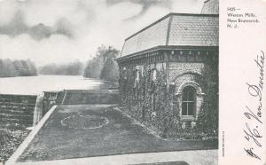 NEW BRUNSWICK NEW JERSEY WESTON MILLS~LAWRENCE BROOK POSTCARD 1900s