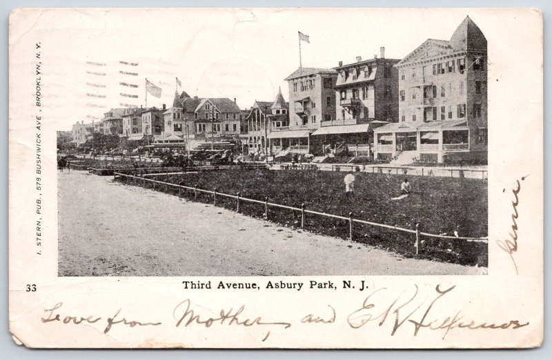 1904 Third Avenue Asbury Park New Jersey NJ Antique Residences Posted Postcard