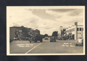 RPPC COLBY KANSAS DOWNTOWN STREET SCENE OLD CARS REAL PHOTO POSTCARD