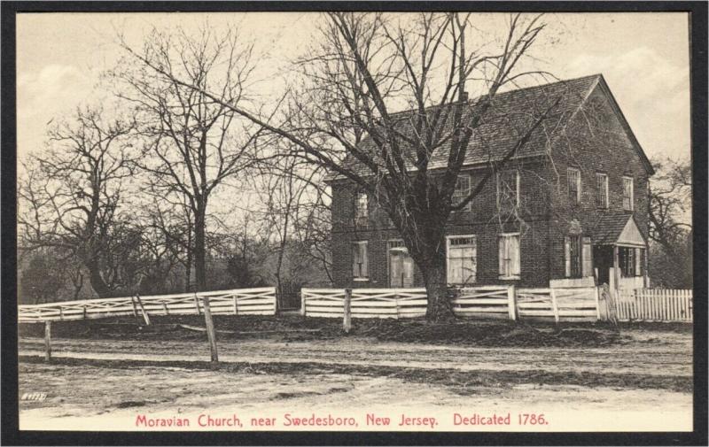 Swedesboro NJ Moravian Church 1900s Postcard by Humphreys