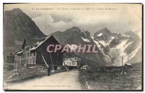 Old Postcard The Lautaret Pass Chalet and Hospice (altitude 2075 m) Glacier Man