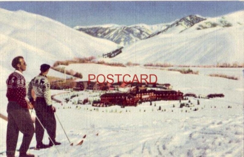 1949 SUN VALLEY, IDAHO - WINTER SCENE - Union Pacific Pictorial Post Card