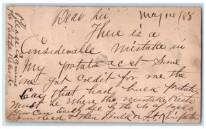 1888 Potato Glenville Pennsylvania PA Clinton Iowa IA Antique Postal Card