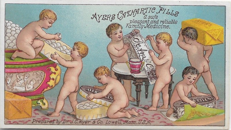 Dr J.C. Ayer & Co, Lowell, Ma Ayer's Cathartic Pills Advertising Card (49367)