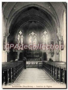 Postcard Old Loublande (Deux Sevres) Interior of the Church