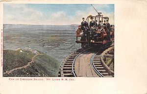 Car on Circular Bridge Mount Lowe California  