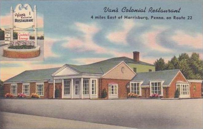 Pennsylvania Harrisburg Vans Colonial Restaurant