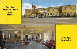 F74/ Dry Ridge Kentucky Postcard Linen Carlsbad Mineral Well Hotel