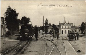 CPA AK NOGENT-le-ROTROU La Gare TRAM VAPEUR (977209)