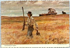 Postcard - Something for Supper - Painting by Harvey Thomas Dunn (1884-1952) 