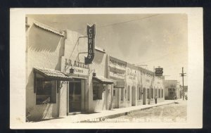 RPPC AGUA PRIETA MEXICO DOWNTOWN STREET SCENE STORES REAL PHOTO POSTCARD