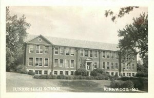 Kirkwood Missouri Junior High School 1940s RPPC Photo Postcard 21-9446