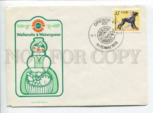 291185 EAST GERMANY GDR 1978 COVER Dresden market special cancellations