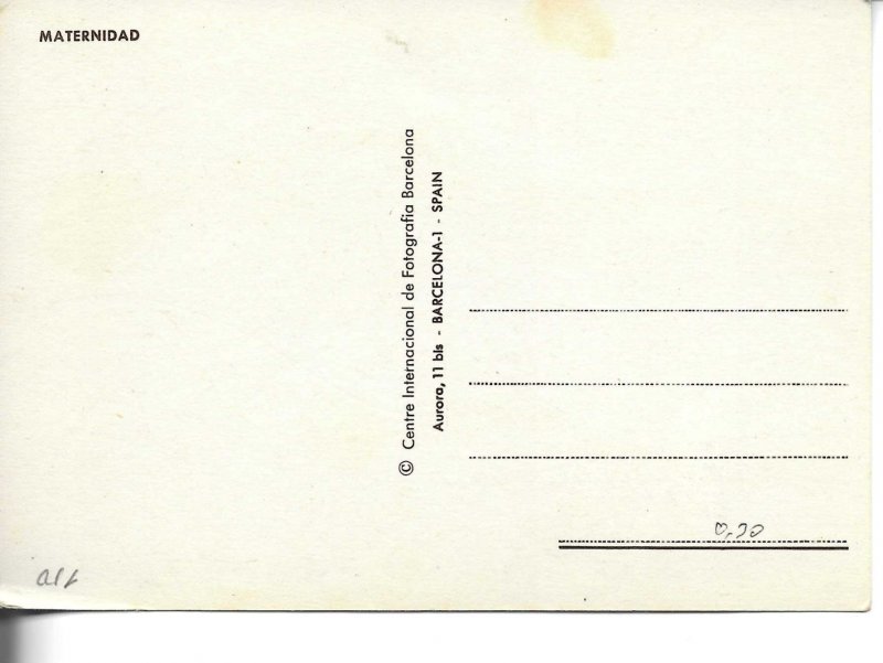 Maternity Modern Spanish photo postcard