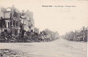 Rue Berenger, Berenger Street, Peronne 1919 (Saône-et-Loire), France, 1900-1...