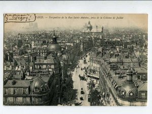 3058584 FRANCE Paris Perspective de la Rue Saint-Anto Vintage