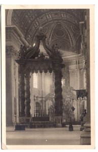 Real Photo, Basilica di s Pietro L'Altare Maggiore, St. Peter's Bas...