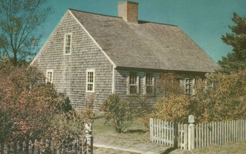 Vintage Postcard 1951 One Of The Oldest Houses Cottage Cape Cod Massachusetts MA