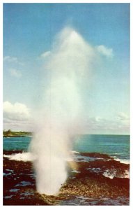Spouting Horn sea water geyser Kauai Hawaii Postcard