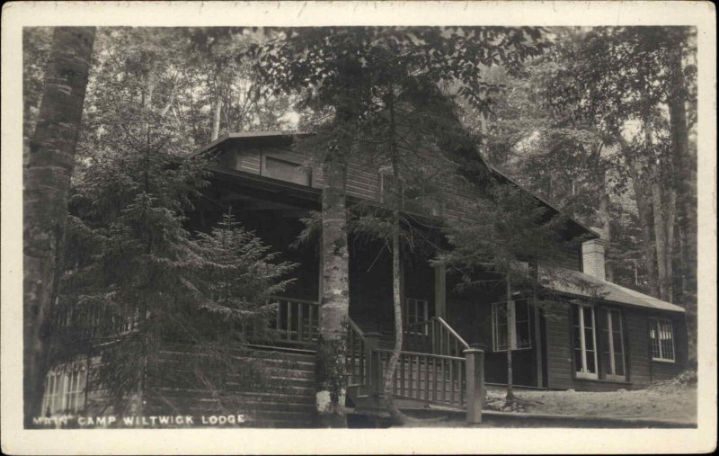 Inlet Seventh Lake Adirondacks NY I Think Wiltwick Lodge Real Photo Postcard