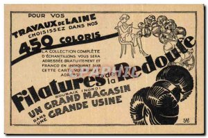 Old Postcard Advertisement Wool Spinning Works Roubaix Nord La Redoute