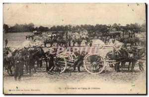Chalon sur Saone Old Postcard Artillery at Camp