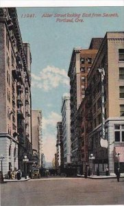 Oregon Portland Alder Street Looking East From Seventh