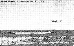 New Ocean Flyer Aeroplane Plane Atlantic City New Jersey 1910c postcard