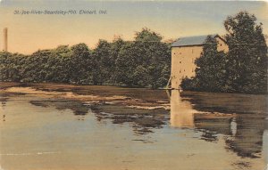 G35/ Elkhart Indiana Postcard c1910 St Joe River Beardsley Mill Building