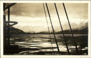 On Board Ship En Route to Alaska Real Photo Postcard