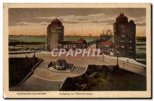 Old Postcard Duisburg Ruhrfort Aufgang zur Rheinbrucke