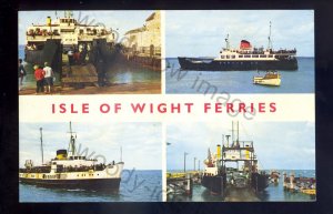 f2356 - Isle of Wight Ferries - 4 various ways to the Island - postcard