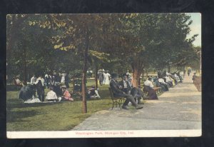 MICHIGAN CITY INDIANA WASHINGTON PARK 1908 VINTAGE POSTCARD