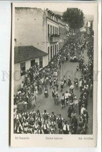 438044 Spain Tenerife Santa Cruz Typical dances Vintage photo postcard