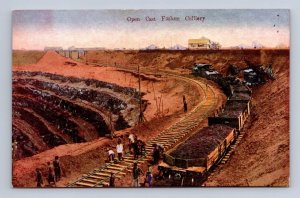 OPEN CAST COLLIERY COAL MINE FUSHUN CHINA POSTCARD (c.1910)