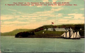 Fort Knox on the Penobscot River, Prospect ME c1911  Vintage Postcard U24