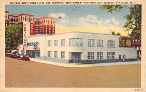 Central Greyhound Lines bus terminal, Montgomery and Harrison streets Syracus...